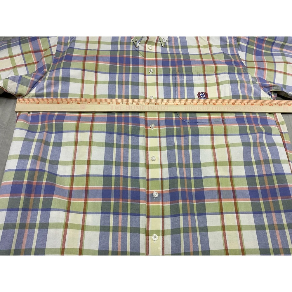 Cinch Mens Short Sleeve Plaid Button Down Shirt Multi Color Large XXL - Picture 6 of 8
